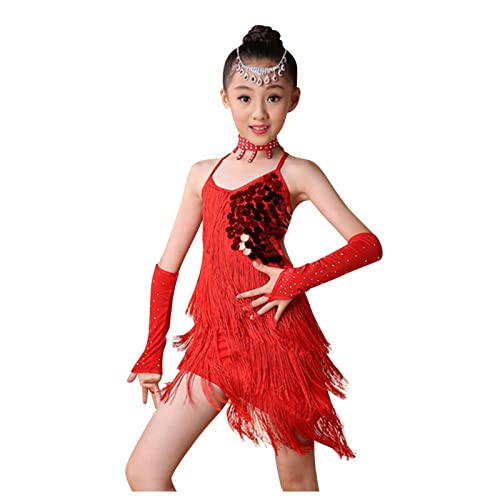 IKFIVQD Vestido de dama de honra para meninas, fantasias de festa, balé, vestido infantil para dança