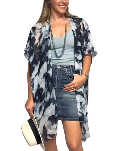 Image of Humble Hilo Womens Kimono Cardigan Sleeveless Lightweight Cover Up Casual & Flowy, 2 Sizes