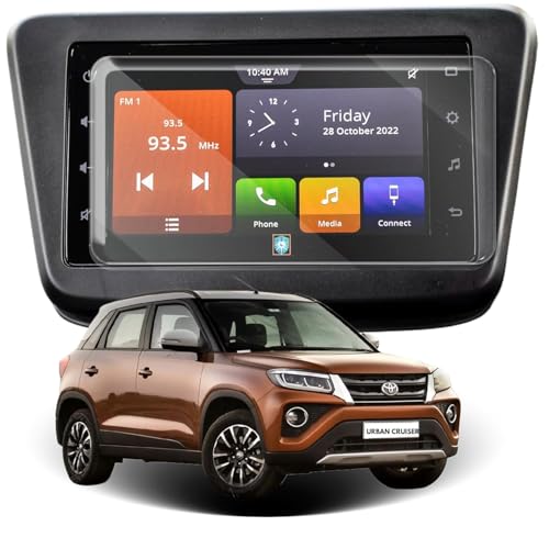 Image of Car Screen Protector for Toyota Urban Cruiser |2020 - Running| - 7 Inch, Anti-Scratch, Easy Installation, Clear Touchscreen Guard, Infotainment System (Not a Tempered Glass)
