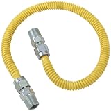 Brasscraft CSSD44-48 Gas Dryer and Water Heater Flex Line, 10x9x1.3, yellow