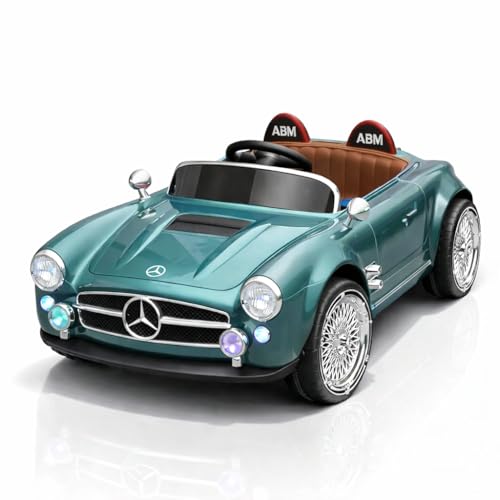 Image of Kawaii Kids AMR GT 12V Sports Car with Remote, Music & Lights, Green