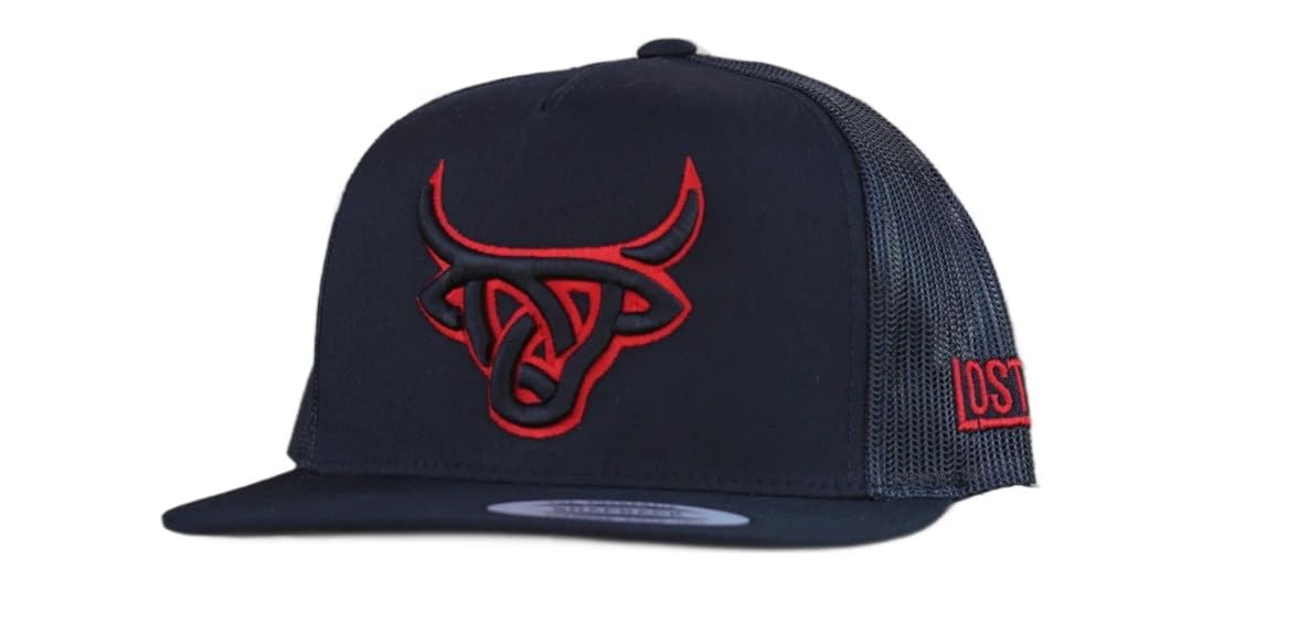 3D Stitch Black Red Logo - Hats Cap