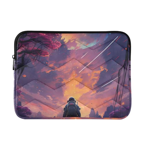 Funda para portátil con diseño de planeta astronauta 13-14 pulg
