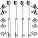 BESTZY 4Pcs 150N Molle a Gas in Lega di Zinco Ammortizzatori A Gas con Viti Gas Porta dell'armadio Pistone a Gas per Ante dei Mobili della Cucina (Argento)