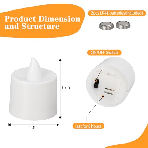 Image of KOABY 25 Pack Flameless Votive Candles, Last 8H+, Pure White Light, No Timer No Flickering