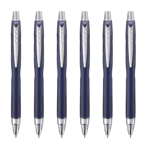 Image of Uni-Ball Jetstream RT Ballpoint Pen, Fine Point (0.7mm), Coastal Barrel, Black Ink, 6 Pens