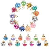 ibasenice 60 Piezas de Dijes para Hacer Joyas con Bolas de Vidrio y Plástico, Resistentes y No se Deforman, Ideales para Pendientes y Manualidades DIY Color Aleatorio