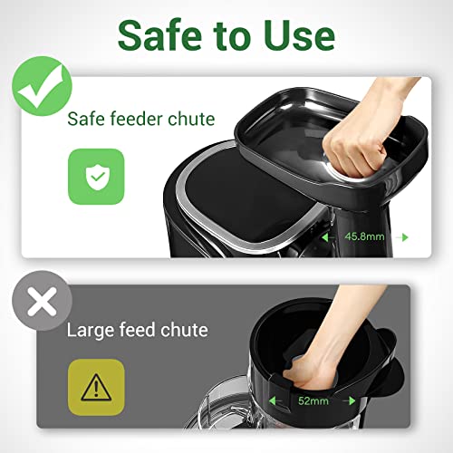 Juicer Machines,Amzchef Slow Masticating Juicer Extractor, Cold Press Juicer With Two Speed Modes, Travel Bottle(500Ml),Led Display, Easy To Clean Brush & Quiet Motor For Vegetables&Fruits (Black) #TOP4