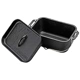 キャプテンスタッグ(CAPTAIN STAG) ダッチオーブン 鉄鋳物 角型 ダッチオーブン 幅270×奥行170×高さ120mm 満水容量2.3L シーズニング不要 UG-3063