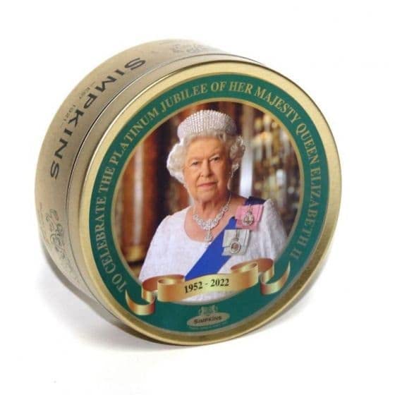 Simpkins Queen Platinum Jubilee Specail Mixed Fruit Drops Travel Tins 175g , Pack of 3
