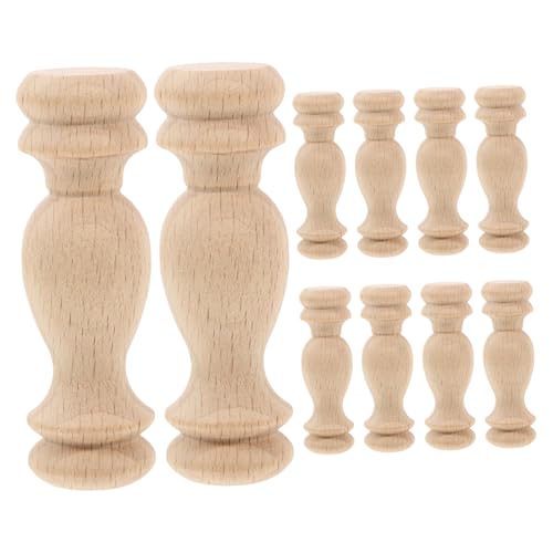 HOMSFOU 10pezzi Colonne Decorative Legno Massello Non Verniciato Per Giardini Cortili e Arredamenti Pillars Estetici e Stabili Per Atmosfere Romantiche e Progetti Creativi