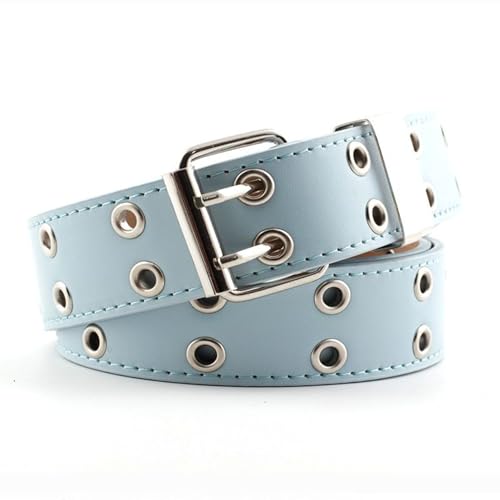 Women's Patent Leather Belt Double Grommet Buckle Metal Slimming Wide Fashion Metal Buckle