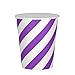 EinsSein 12 x papierowe kubki paski 53 x 75 x 88 mm białe liliowe przyjęcie dla dzieci jednorazowe talerze na kubki nadające się do recyklingu na przyjęcia ślub chrzest dzieci tęcza serwowanie kolorowe mulicolor 100 50