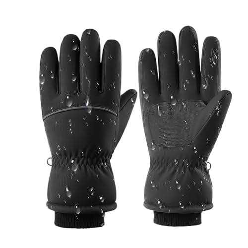 Guantes de Snowboard – Guantes de Nieve Impermeables, Guantes ergonómicos de 5 Dedos para Invierno, Senderismo, Camping, Caza, Ciclismo, al Aire Libre, Motocicleta, Snowboard