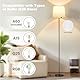 SIBRILLE LED Leselampe Stehlampe, 9W Stehlampe mit Fernbedienung&Fußschalter, 3000K-6000K Deckenfluter LED Stehleuchte für Wohnzimmer Schlafzimmer Büro,Höhe 159cm mit Leinen-Lampenschirm&LED-Lampen