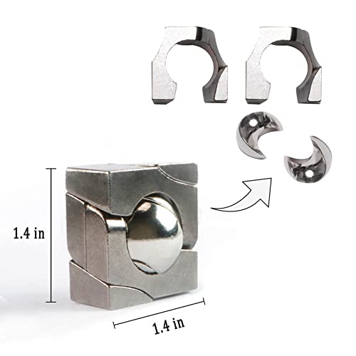 Brain Teaser Puzzles,3 Pieces Metal Cast Puzzle Games Toys,3D Highly Difficult Adult Puzzles, Iq Educational Box For Teens… #TOP2