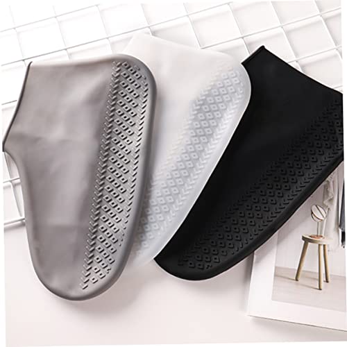 Gatuida 1 par de Cubiertas para Zapatos de Silicona - Sobrezapatos para Uso al Aire Libre y Resistentes para Días de Lluvia Negro miniatura 6