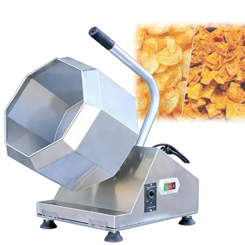 Mezclador de condimento octogonal, vaso de comida comercial 15L, revestidor eléctrico del bocado con el tambor del acero inoxidable, descarga rápida y operación estable para el vendedor ambulante o el