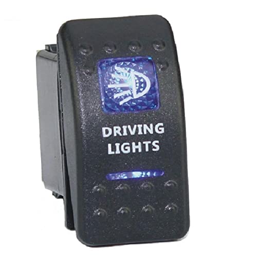 Interrupteur marin SPST 5 broches étanche 20A avec double LED bleue