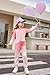 Arshiner Toddler Girl's 2 Piece Outfits Fashion Long Sleeve Sweatshirts and Sweatpants with Pockets Sweatsuit Pink 2-3Y