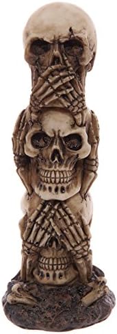 The Geeky Days Gothic Skull Head Bone Skeleton Figurine Gifts Home Statue Decorations