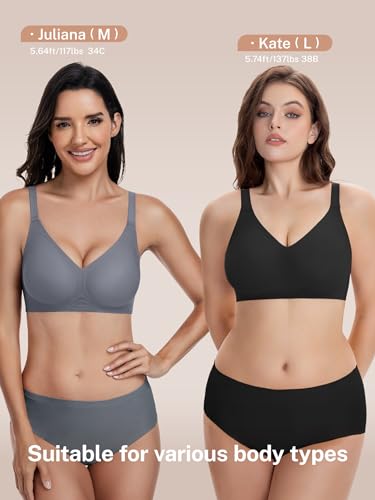 Image of habibee Jelly Bra for Women No Underwire Comfort Seamless Bras Push Up Wireless Bras Full Coverage Bralettes
