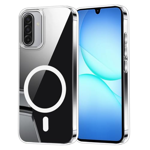 Cover per Samsung Galaxy A17 5G, Custodia Magnetica Trasparente, Antiurto Anti-Graffio Ultra Sottile Case con Hard PC + TPU Paraurti, Clear