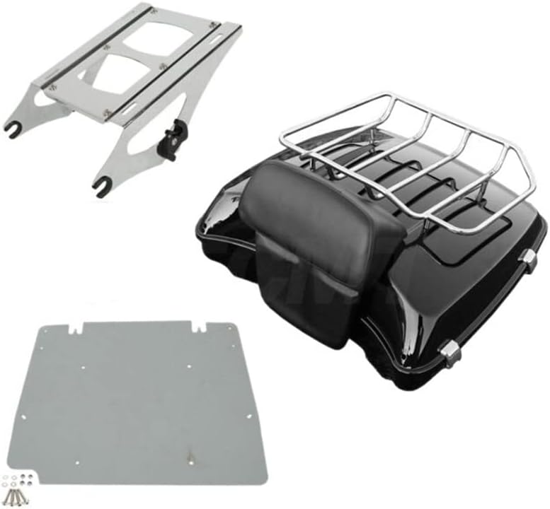 OSMARILuggage Carrier Motorcycle Razor Pack Trunk Backrest Detachable Two Up Mounting Rack For Harley Flhr Road Street Glide Touring Models 2014-2020