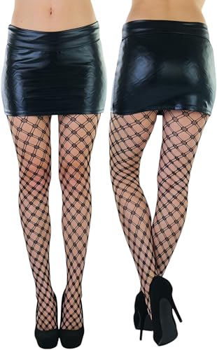 Image of ToBeInStyle Women's Large Mesh Fishnet Patterned Pantyhose Tights
