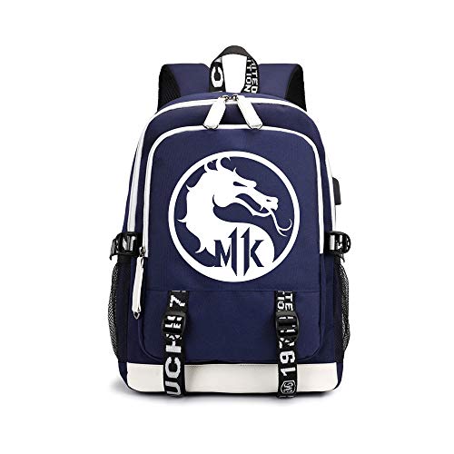 FONLONLON Mortal Kombat Mochila de imágenes de Dibujos Animados Los niños aligeramiento
