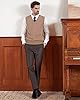 Kallspin Men's Wool Blended Vest Sweater Relaxed F... #3