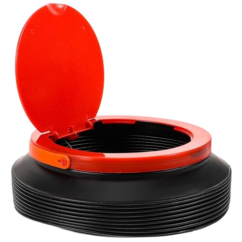 Folding Water Bucket 4l Black Plastic with Lid and Handle Halloween Season