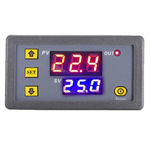 Temperaturregler W3230 Dual-LED-Thermostat, digitaler Temperaturregler, Temperaturmessgerät, Kühler