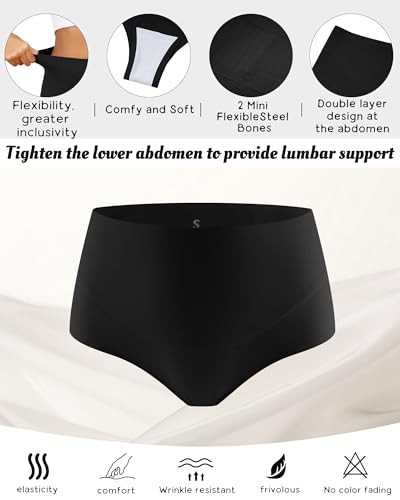 Levao Shapewear Damen Bauchweg Unterhose Tanga Hoher Taille Miederhose String Bauch Weg Miederslip Figurformende Unterwäsche Shaping für Frauen