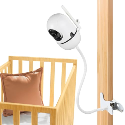 Image of Flexible Baby Monitor Mount for HelloBaby HB6550/HB65/HB40/HB6339/HB66/HB6550Pro, ANMEATE SM935E, Baby Camera Mount Holder Stand with 15.7 inch, Attach to Baby Crib Without Wall Damage