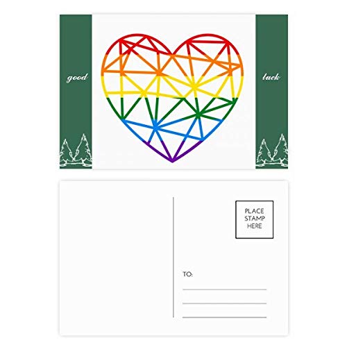 Cartes postales Arc-en-Gay Lesbian Modeling Coeur LGBT lot 20pcs multicolore 5,7x3,8