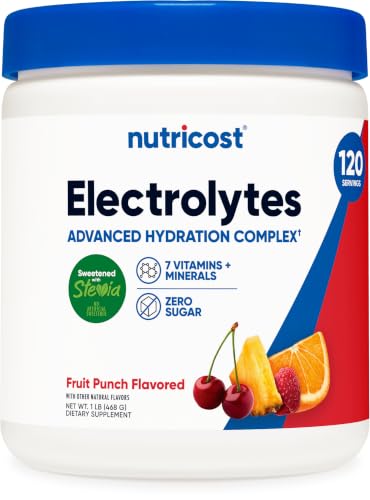 Nutricost Electrolyte Complex Powder (120 Servings, Fruit Punch)