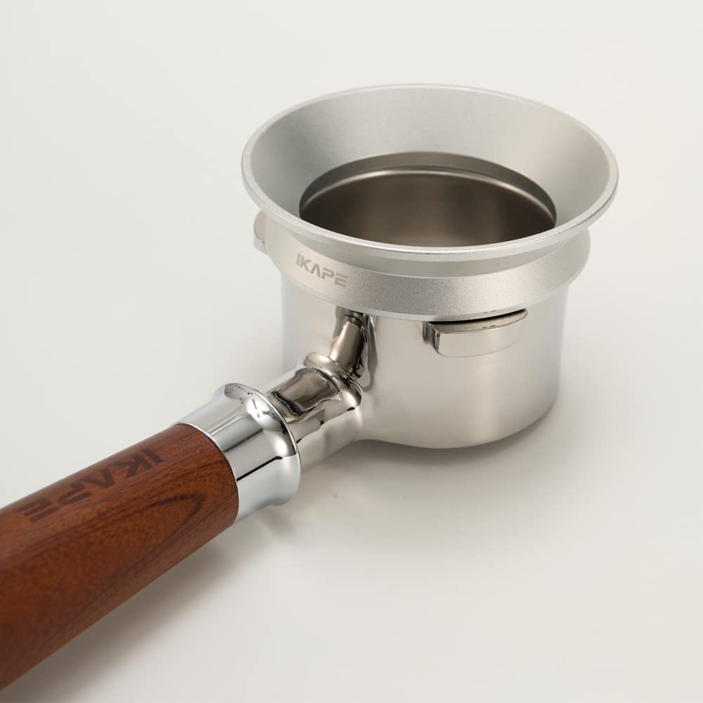 IKAPE 54mm Espresso Dosing Funnel, Magnetic Aluminum Coffee Dosing Ring Compatible with Breville Portafilter Series