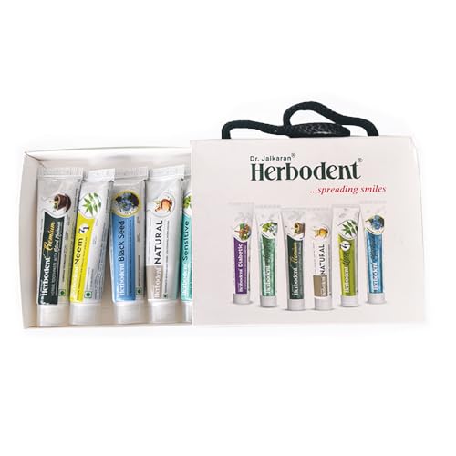 Image of Amazing Toothpaste Minis- Travel Pack- 15g Pack of 6 | Herbodent Natural | Premium | Sensitive | Blackseed | Diabetic | NEEM 7 in 1-1 Each