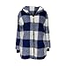 Generic Women's Sherpa Jacket, Blue, XX-Large, Plus Size, Relaxed Fit, Zipper Closure, Hooded, Casual, All Seasons, Not Water Resistant, Women, Teen Girls, Maternity, All Ages, Coat