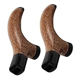 WEKADRIN Mango de Bastón de Trekking de Corcho Suave, 2 Piezas, Empuñadura Portátil Bastones de Senderismo, Accesorio Reemplazo para Actividades al Aire Libre y Montañismo