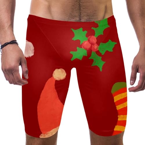 Traje de baño navideño para natación masculina infantil y de adultos para regalar en fiestas