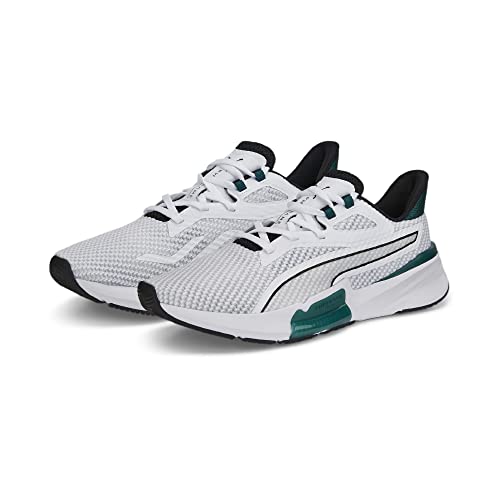 PUMA PUMA Men's Pwrframe Tr Gymnastics Shoe, Puma White Varsity Green, 7