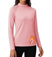 MAGCOMSEN Women's Thermal Shirts Mock Turtleneck Fleece Lined Long Sleeve Workout Tops Underwear ...