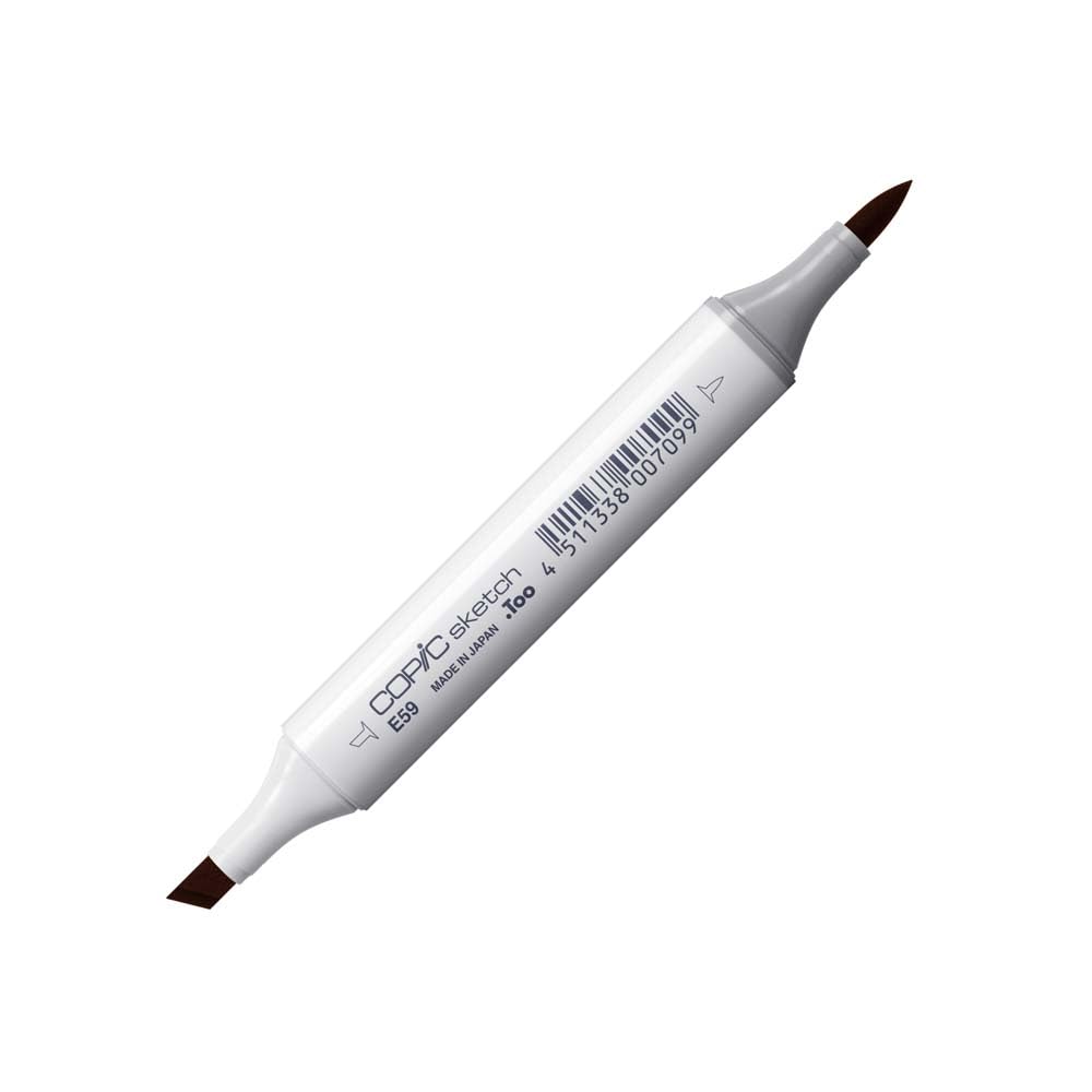 Copic Sketch Marker Pen - E59 - Walnut - Refillable Marker Pen