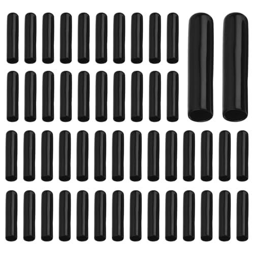 SUZEYEN 40PCS Liquor Bottle Pourer Caps – Black Rubber Speed Pour Spout Covers for Olive Oil, Wine, Vinegar & Spirits – Anti-Dust Durable PVC Spout Caps for Spill Prevention & Hygiene
