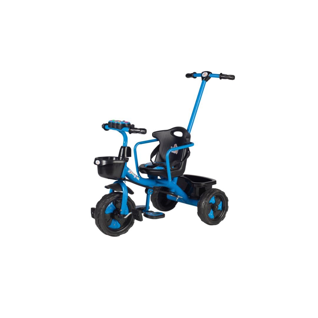 Sparx PH Parent-Controlled Tricycle for Kids | BIS Certified Baby Cycle with Safety Guard, Footrest & Push Handle | Toddler Ride-On for Boys & Girls 6+ Months | Blue-image-10