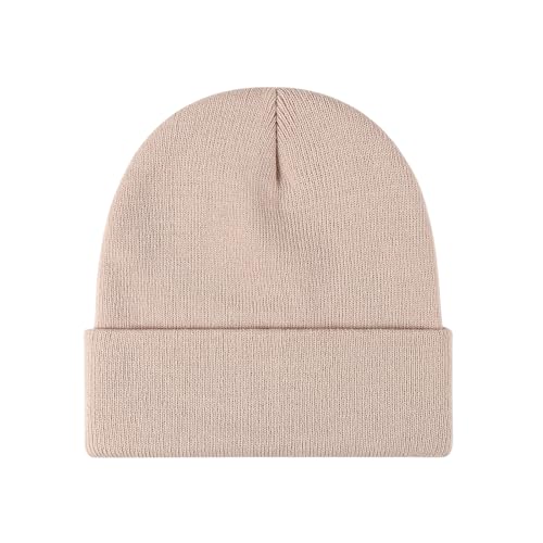 Image of Beanie for Men Women Warm Winter Hat Windproof Thick Knitted Cuffed Unisex Skull Cap