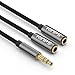 Produktbild Audio Splitter Kabel, Kinps 3.5mm Stecker auf 2X 3.5mm Buchse Audio Y Adapter for iPhone 6/6 plus/5/5s,iPad,iPod and Android.