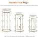 Tectsia 3pcs Metal Cylinder Pedestal Stand for Party, Cilindros Para Decoraciones De Fiestas, Round Cake Pedestal Tables for Wedding Display, Event Decor with Floral Plant, Birthday Backdrop- Gold